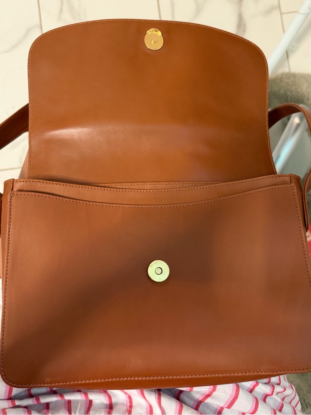 Everyday Leather Crossbody Bag in Brown - Picture 6 of 14